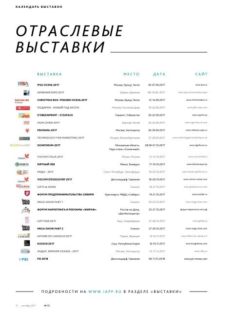 Журнал "Профессионал рекламно-сувенирного бизнеса" №72