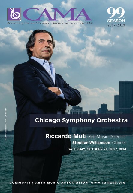 CAMA presents Chicago Symphony Orchestra - October 21, 2017 - International Series at The Granada Theatre