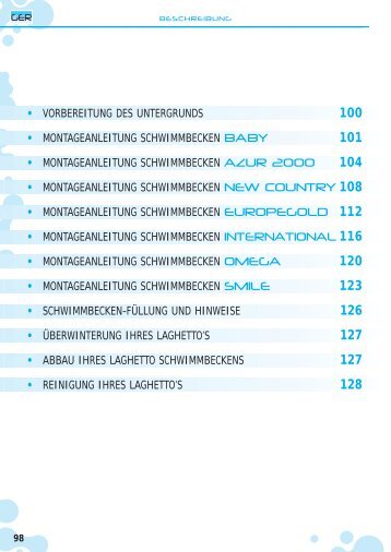 Montageanleitung Schwimmbecken