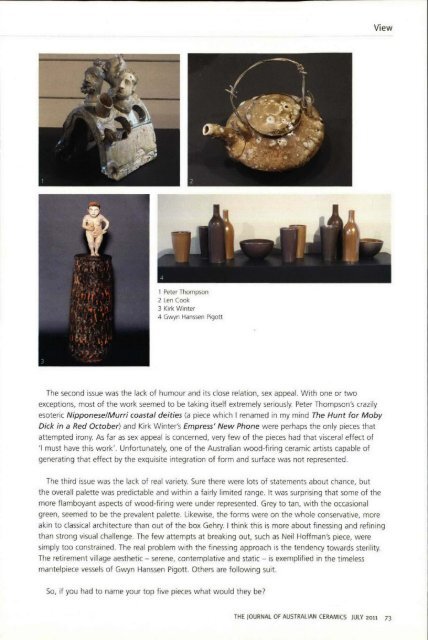 The Journal of Australian Ceramics Vol 50 No 2 July 2011