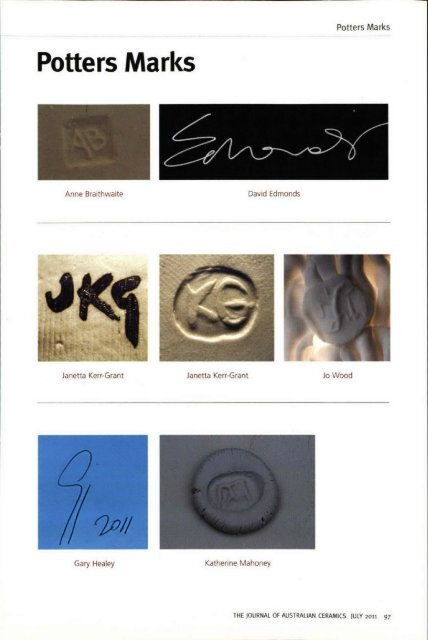 The Journal of Australian Ceramics Vol 50 No 2 July 2011