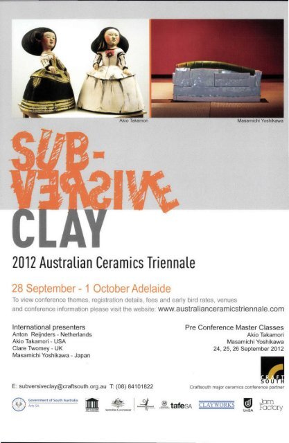 The Journal of Australian Ceramics Vol 51 No 2 July 2012