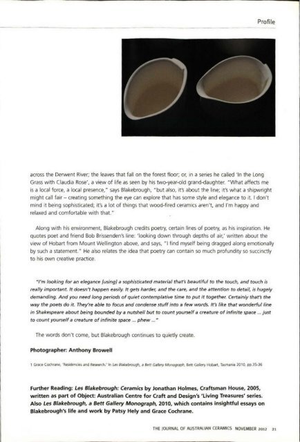 The Journal of Australian Ceramics Vol 51 No 3 November 2012