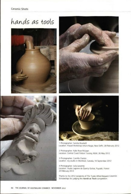 The Journal of Australian Ceramics Vol 51 No 3 November 2012