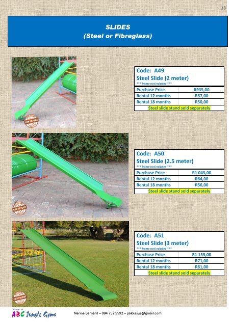 ABC Jungle Gyms Catalogue October 2017