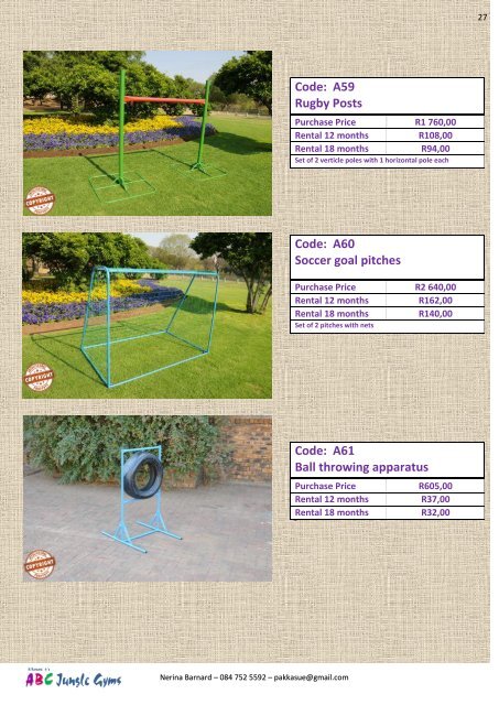 ABC Jungle Gyms Catalogue October 2017