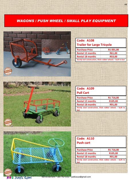 ABC Jungle Gyms Catalogue October 2017