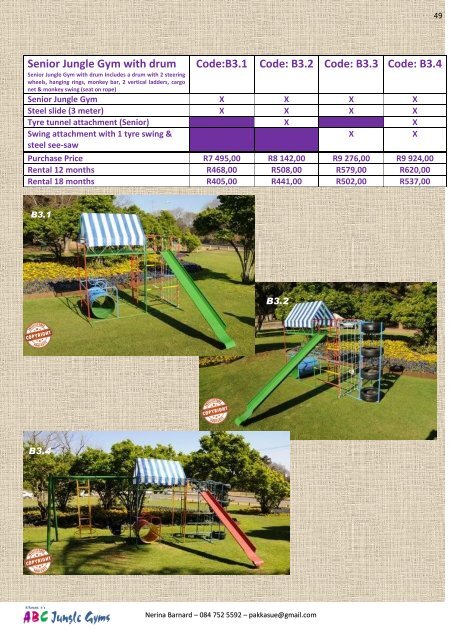 ABC Jungle Gyms Catalogue October 2017