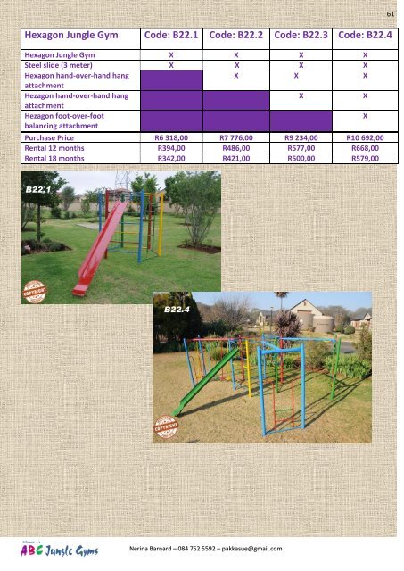 ABC Jungle Gyms Catalogue October 2017