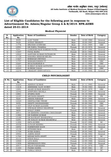 03 Shortlisted Eligible Candidates list