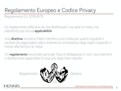 Regolamento e codice Privacy