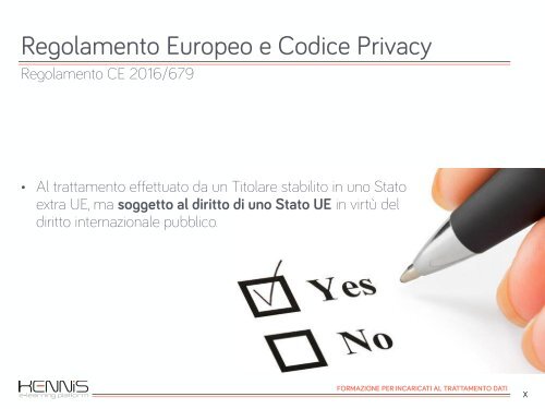 Regolamento e codice Privacy