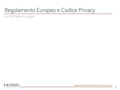 Regolamento e codice Privacy