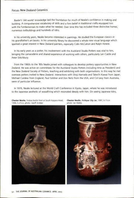 The Journal of Australian Ceramics Vol 52 No 1 April 2013