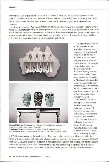 The Journal of Australian Ceramics Vol 52 No 2 July 2013