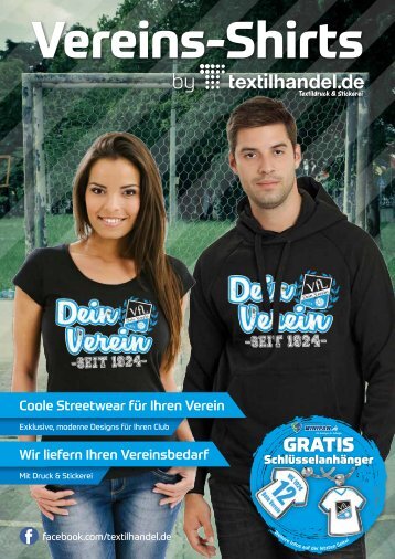 Vereinsshirts und Textilien mit Druck und Stickerei