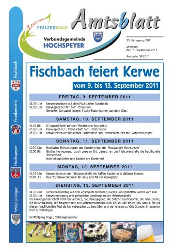 Fischbach feiert Kerwe - Verbandsgemeinde Hochspeyer