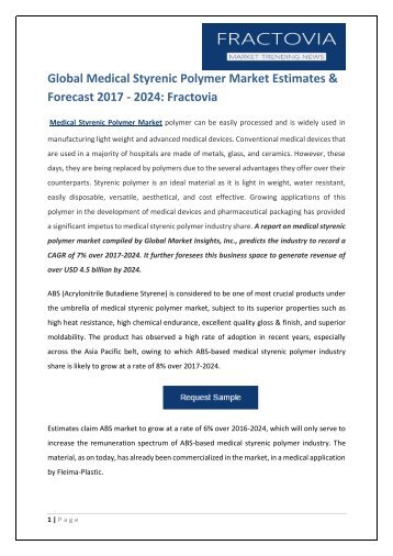 Medical Styrenic Polymer Market