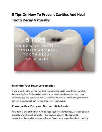5 TIPS ON HOW TO REVERSE CAVITIES AND HEAL TOOTH DECAY NATURALLY