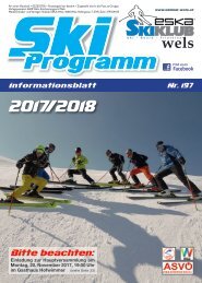 Skiclub Wels Programm 2017/18