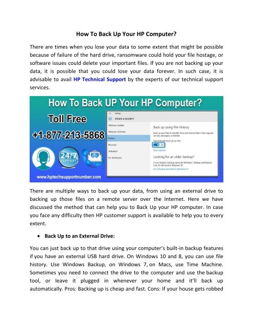 How To Back Up Your HP Computer