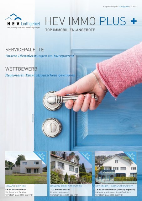 HEV IMMO PLUS Regionalausgabe Linthgebiet