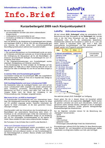 Info.Brief LohnFix