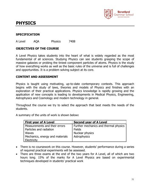 Sixth Form Subject Information 2017/2018