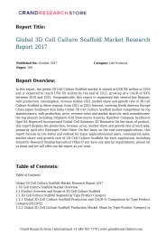 Global 3D Cell Culture Scaffold Market Research Report 2017