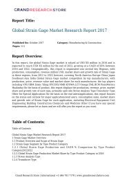 Global Strain Gage Market Research Report 2017