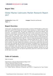 Global Marine Lubricants Market Research Report 2017