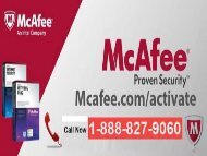 McAfee Activate | McAfee.com/Activate | 1-888-827-9060