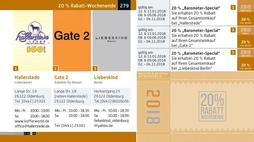 BAROMETER OLDENBURG | Limitierte Ausgabe 2018