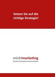 michlmarketing Werbung Strategie Broschüre