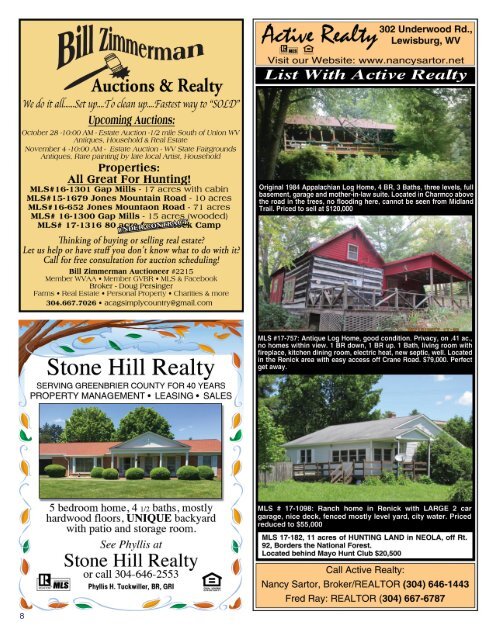The WV Daily News Real Estate Showcase & More - October 2017