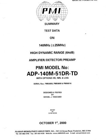Test Data on ADP-140M-51DR-TD Options - Planar Monolithics ...