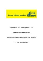 Landtagswahlprogramm FDP Hessen 2008 - des Deutschen Hanf ...