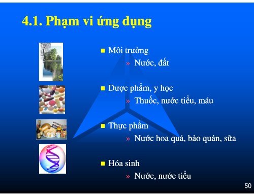 ỨNG DỤNG CỦA CHIẾT PHA RẮN SPE TRONG VIỆC NÂNG CAO KẾT QUẢ PHÂN TÍCH Y DƯỢC TRƯỜNG ĐẠI HỌC Y THÁI BÌNH