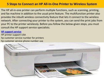 5 Steps to Connect an HP All-In-One Printer to Wireless System