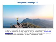 Management Consulting in UAE