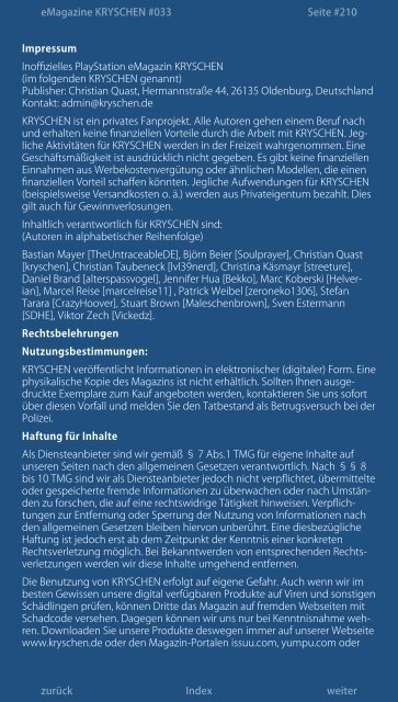 Inoffizielles PlayStation eMagazin KRYSCHEN #033