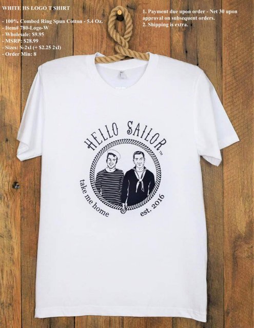 Hello Sailor TMH Men's Catalog 2018