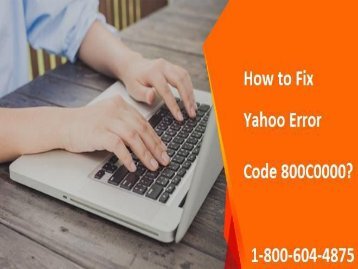 18006044875 Fix Yahoo Mail Error Code 800C0000