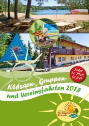 Katalog Feriendorf Dorado 2018 Klassenfahrten, Schülerfahrten, Gruppenfahrten, Kitafahrten Brandenburg bei Berlin 