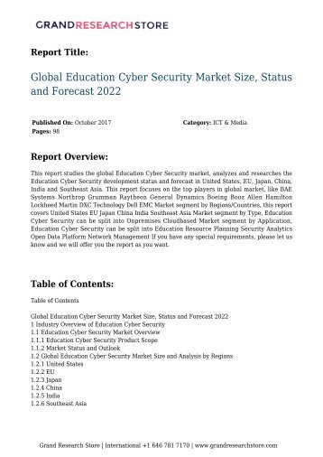 Global Education Cyber Security Market Size, Status and Forecast 2022
