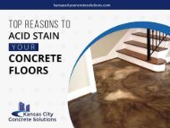 Acid Stained Concrete in Kansas City – Top Reasons to Choose