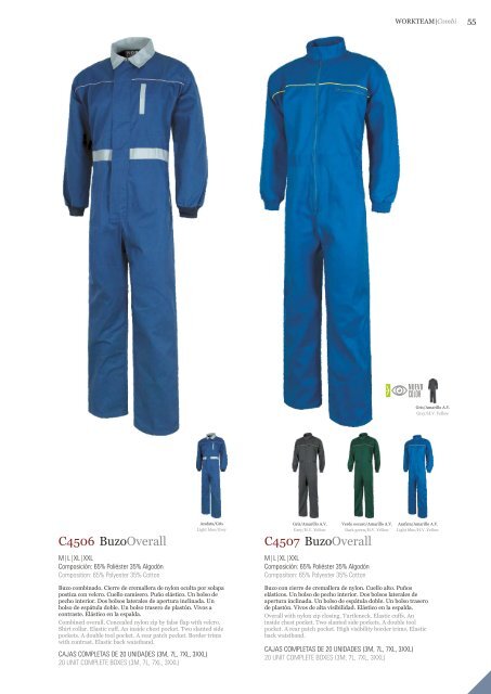Catálogo de ropa laboral Combi
