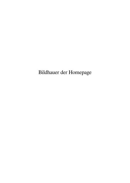 Bildhauer der Homepage