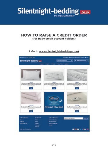 Raise a Credit Order