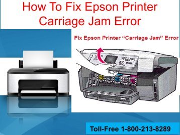 How To Fix Epson Printer Carriage Jam Error